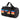 Black Puffer Duffel with Retro Stripes